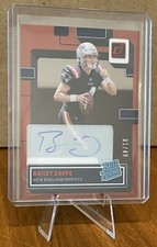 Bailey Zappe 2022 Panini Clearly Donruss Rated Rookie Red Auto RC 1 /49 🔥 FIRST