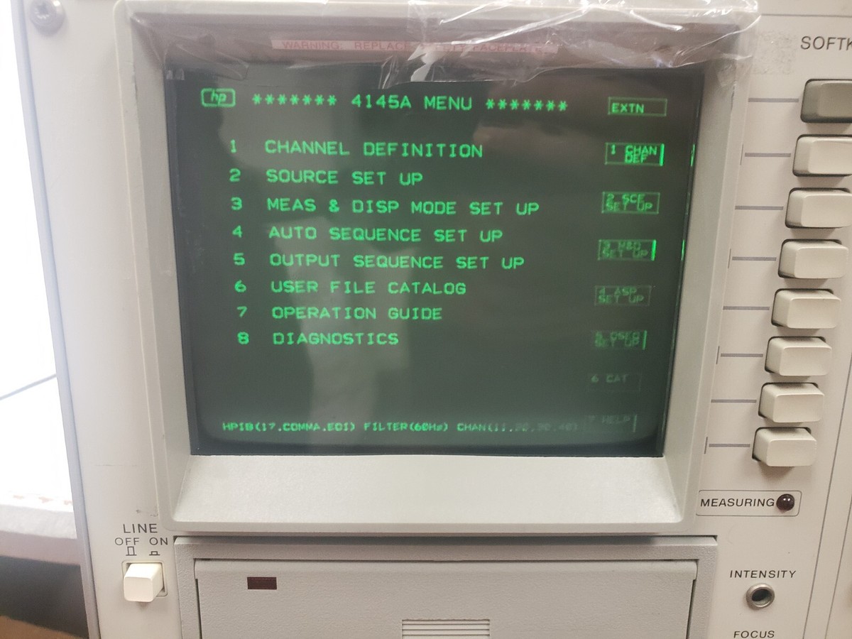 HP Hewlett Packard 4145A Semiconductor Parameter Analyzer HP Hewlett Packard 4145A Semiconductor Parameter Analyzer