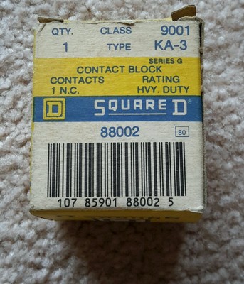 Square D Contact Block 9001 KA -3 Ser. G