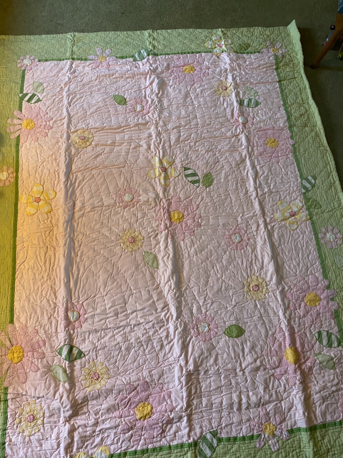 Pottery Barn Kids Twin Alyssa's Flower Garden Quilt set NIP