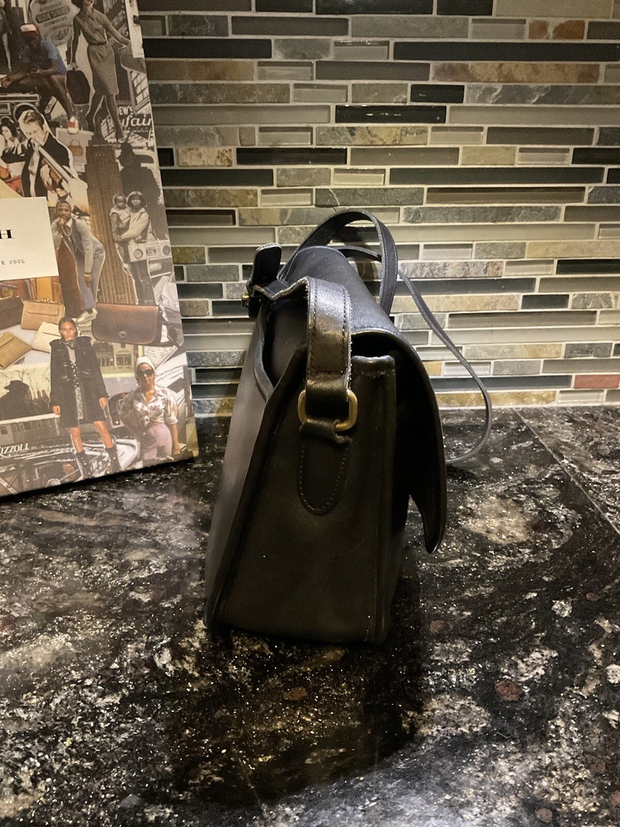 COACH Vintage City Bag Crossbody Black Leather Handbag 9790 | eBay