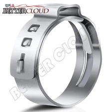 50Pieces 1/2" PEX Ear Clamp Cinch Rings Crimp Pinch Fitting Stainless Steel