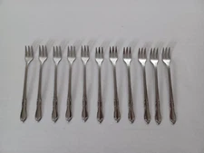 Set of 11 Oneida Ltd Homestead Stainless, Glossy, SL & GH Rogers Cocktail Forks