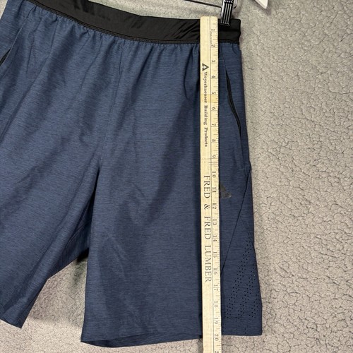 Adidas Men Shorts Activewear Drawstring Aeroready 9” Inseam Size M Heather Blue - Picture 6 of 12