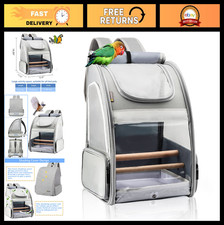 Portable Bird Carrier Backpack - Travel Cage for Small Birds, Upgraded Tray Pe
