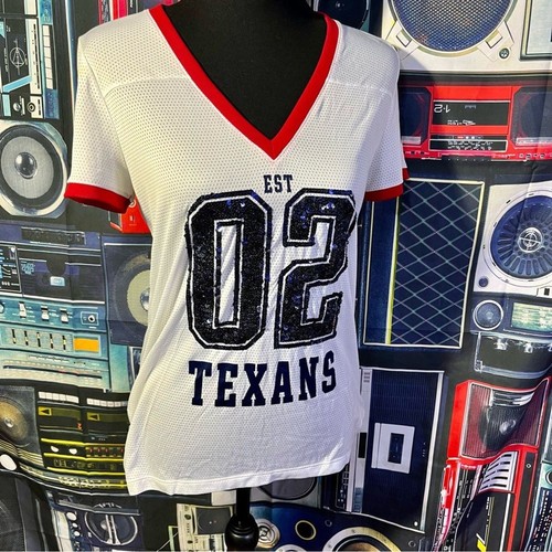 VICTORIA SECRET PINK TEXANS Jersey NFL - BLING RARE - Women's Size Medium