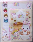 CRUX Fuwa Fuwa Rabi-chan Cafe Sweets Letter Envelope PVC Sticker Set JAPAN