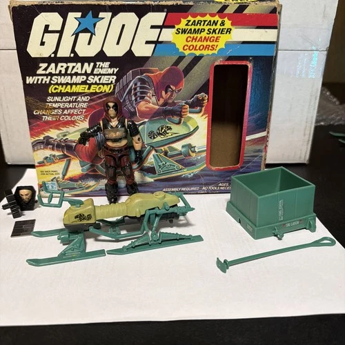 1984 GI Joe ARAH Cobra Zartan Figure Swamp Skier Chameleon with box