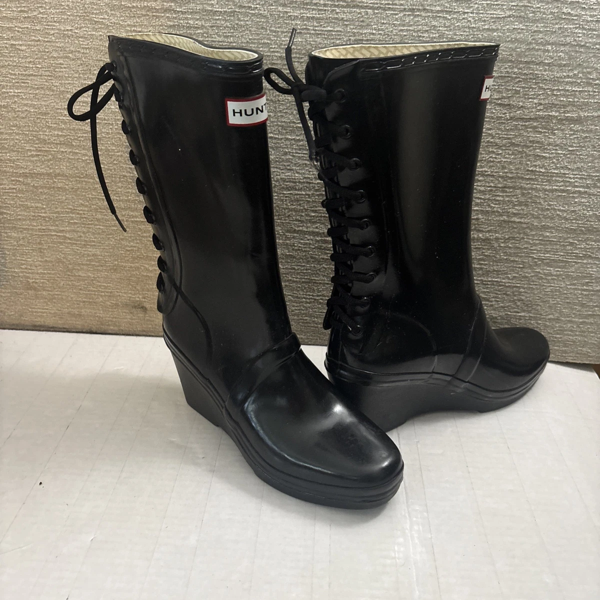 Hunter Wedge Mid (2-2.9 in) Heel Height Boots for Women for 
