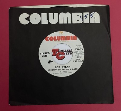 PROMO Bob Dylan KNOCKIN ON HEAVEN'S DOOR 45 NM-  Mono/Stereo  Columbia 1973
