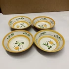 4 Stangl Pottery Yellow Tulip Fruit Dessert Ice Cream Bowls