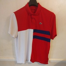 Men's Lacoste Polo Shirt Size 7 PTP Is 25 Inches Excellent Used Condition