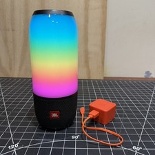 JBL Pulse 3 Portable Speaker System Black CRACKED Scratches *READ DESCRIPTION* 