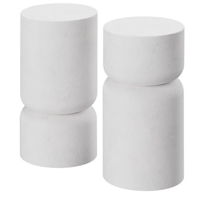 2er Set Beistelltisch Chubby-Design Ablage Couchtisch Sofatisch Wohnzimmertisch 