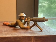 Grey Iron G62 13/1 U.S. Machine Gunner Lead Soldier Toy Figure 4.75  