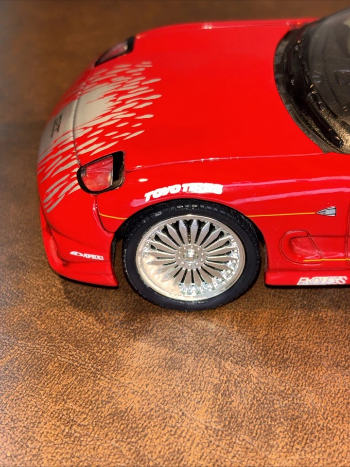 Racing Champions 1:18 1993 Mazda RX-7 Fast & The Furious Diecast Red Interior - Image 2 of 4