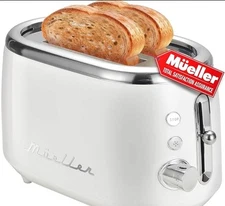 Mueller Retro Toaster In White Nostalgic Toaster Space Saver