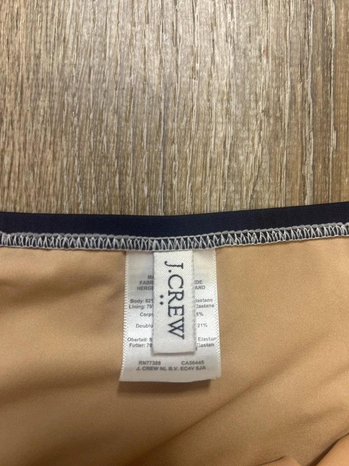 Traje de baño J Crew para mujer XL rojo blanco azul bloque de color envolvente cuello en V clásico usado en excelente estado Foto 2 de 4