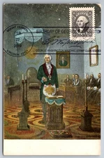 #5079a Classics Forever 1851 12c Washington Maxi Card w/Masonic Cancel