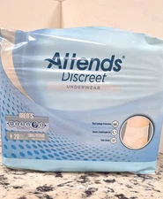 ATTENDS Discreet Underwear, Men's Small/Medium 28" - 40" ~ 20ct- 4 Pack 