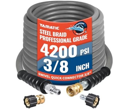 #ad Pressure Washer Hose 50 FT True 3 8quot;ID4200 PSI 250°F Premium Fittings 50FT $89.29