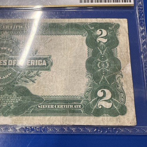 1899 $2 Mini Porthole Silver Certificate - Fr. 257 - PCGS VF20 Details - Picture 10 of 11