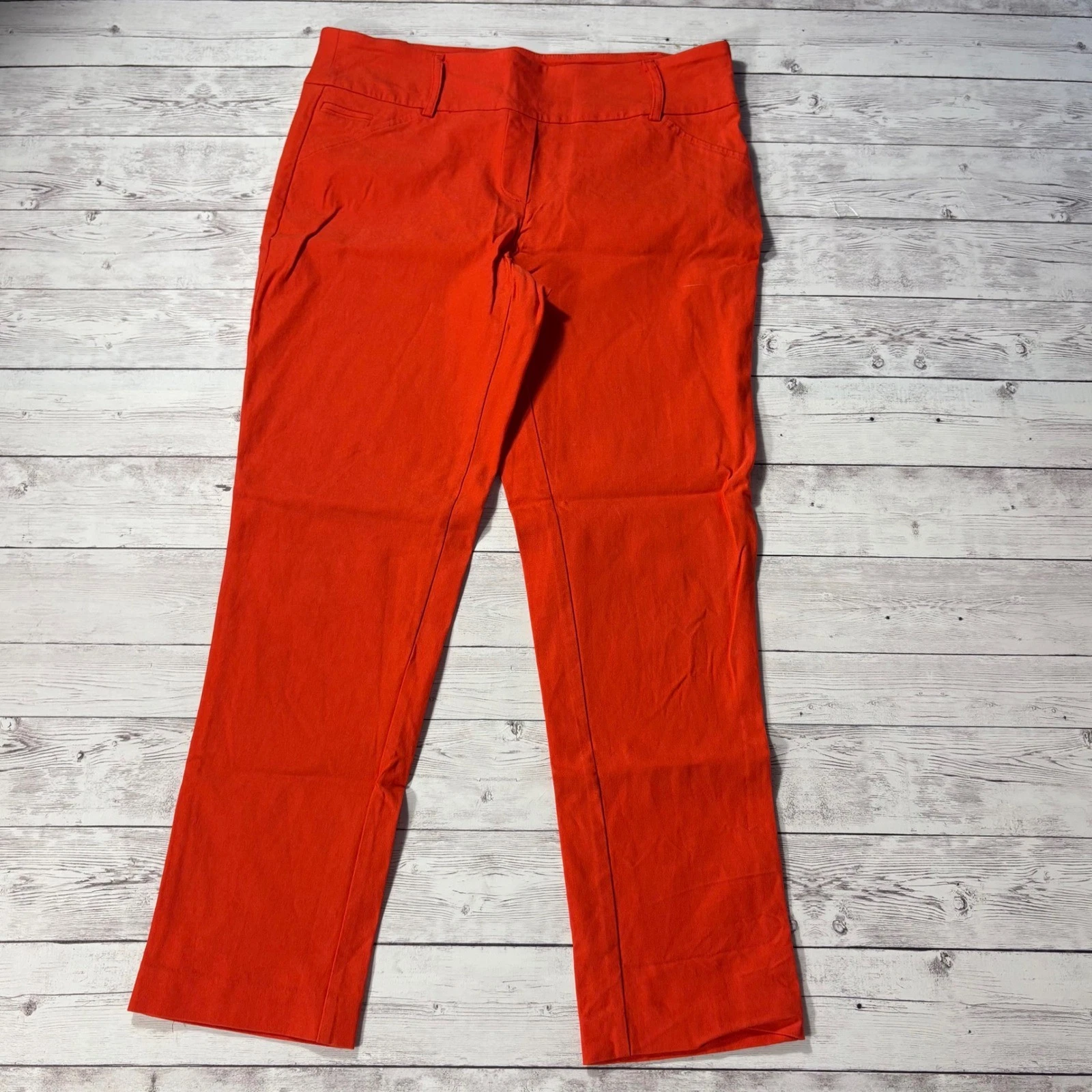 Jules & Leopold Orange Straight Leg Capri Pants Women's Medium M Style CHU23197