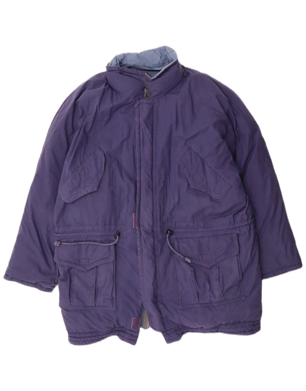 DIADORA Mens Loose Fit Reversible Padded Jacket UK 38 Medium Blue Cotton YF01