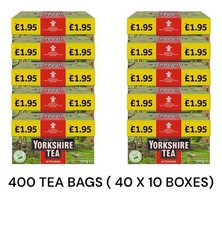 Yorkshire Tea Bags - Pack of 400 (40 X 10 BOXES) Free Postage 0.06 per strip