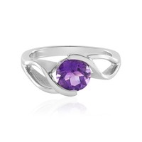 Cavill Amethyst Ring 1,07Ct Rund 925 Sterling Silber Damen Platin- Echtschmuck