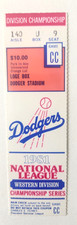 1981 LA Dodgers Won NL Western Division Championship Ticket stub Game CC Astros