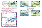 1984 Isle of Man 50th Anniv of First Official Airmail to IOM First Day Cover