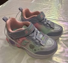 S Sport By Skechers Toddler Girls Lissa Light-Up Fashion Glitter Sneakers Blue 7