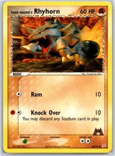 Team Magma's Rhyhorn Team Magma vs Team Aqua 68/95 Pokemon Card MP