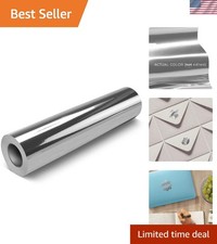 Cricut-Compatible Chrome Silver Gloss Vinyl - 12" x 6ft for Creative Projects