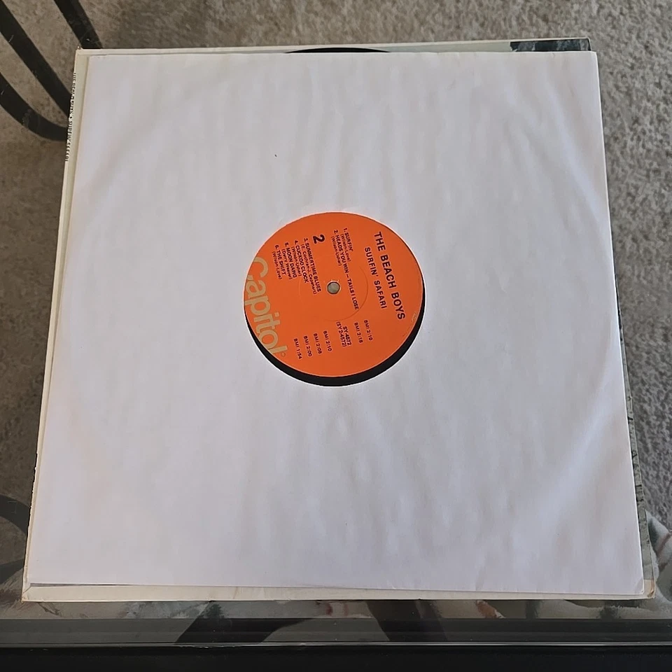 1962 The Beach Boys "Surfin' Safari" LP Vinyl Record w/Sleeve Capitol VG/VG+! Foto 3 de 4