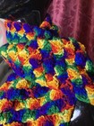Handmade Crochet Scarf Rainbow Sea Shell Pattern — photo 3