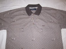 Vintage 90s Ralph Lauren Polo All Over Print Polo Shirt XL Golf made in USA