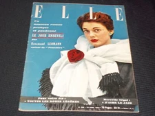 1953 APRIL 13 ELLE MAGAZINE - FRENCH TEXT VINTAGE FASHION ISSUE - L 15966
