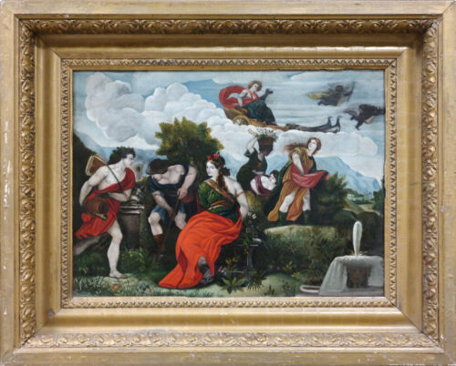 École italienne fin XVIIIe siècle scène mythologique huile sur toile  - Photo 1 sur 9