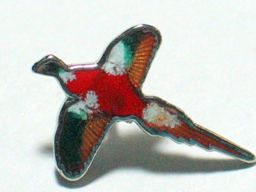 Pheasant Pin Cloisonne Tie Tack Lapel Pin - Picture 2 of 5