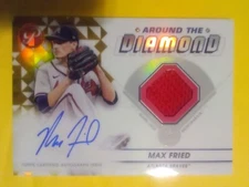 2023 Topps Pristine Around The Diamond Max Fried GOLD Jersey Patch Auto #3/50