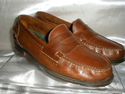 PARAGON Handcrafted Brown Leather Penny Loafers Dress/Casual Shoe Mens  ~EUC