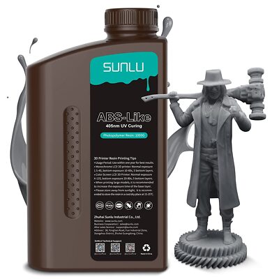 SUNLU 1KG 405nm ABS-Like photopolymer Resin Harz Schnelle Aushärtung Grau LCD