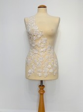 Spitzenapplikation Hochzeit Kleid Spitze Perlen Brautkleid Abendkleid ivory