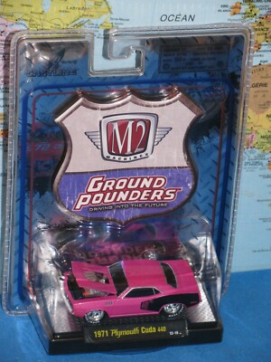 M2 MACHINES GROUND POUNDERS 1971 PLYMOUTH CUDA 440 DIECAST **BRAND NEW & RARE**