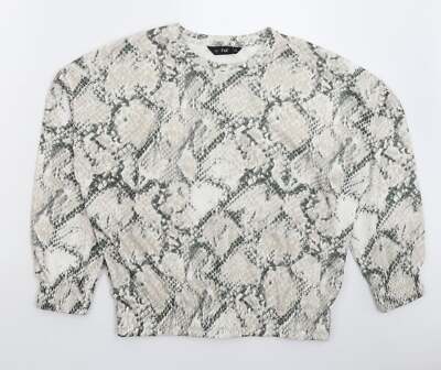 F&F Damen-Sweatshirt Tiermotiv Baumwollmischung Größe 12
