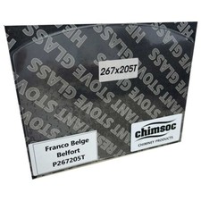 CHIMSOC Stove Glass - Franco Belge Belfort (267mm x 205mm Arched Top)