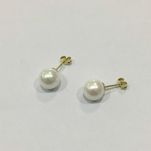 Orecchini A Perno Belle De Mer In Acqua Dolce – Perla Bianca 8-9 Mm – Argento 925 #RA-29