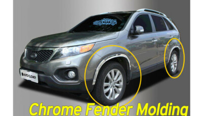 Chrome Silver Fender Molding Garnish 8Pcs C602 Ups/Ems for KIA Sorento 2010~2015